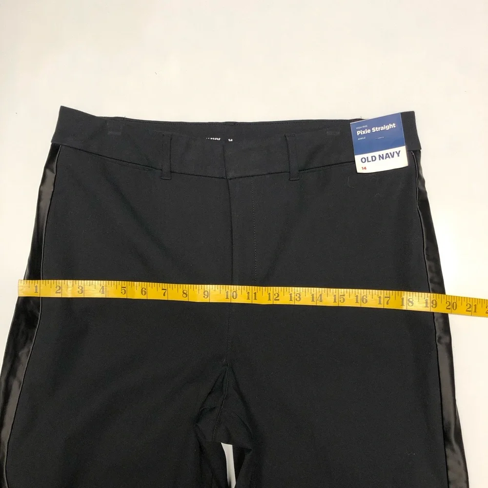 Old Navy pixie straight Pants with Satin Side Stripe size 14